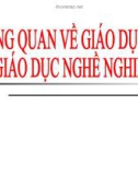 Bài giảng Tổng quan về giáo dục và giáo dục nghề nghiệp: Phần 1 - Giáo viên dạy nghề