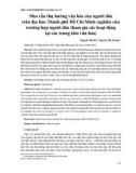 Nhu cầu thụ hưởng văn hóa của người dân trên địa bàn Thành phố Hồ Chí Minh (nghiên cứu trường hợp người dân tham gia các hoạt động tại các trung tâm văn hóa)