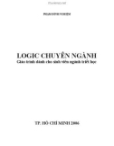 Giáo trình Logic chuyên ngành (Giáo trình dành cho sinh viên ngành Triết học)