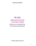 Tài liệu giảng dạy và học tập lịch sử địa phương (Dùng cho các trường Tiểu học trên địa bàn huyện Bù Đăng)