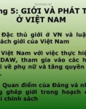 Bài giảng Chương 5: Giới và phát triển giới ở Việt Nam