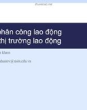 Bài giảng Phân công lao động và thị trường lao động