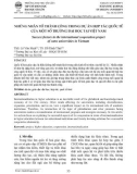 Những nhân tố thành công trong dự án hợp tác quốc tế của một số trường đại học tại Việt Nam