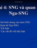 Cộng đồng các quốc gia độc lập và quan hệ Nga-SNG