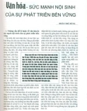 Văn hóa - Sức mạnh nội sinh của sự phát triển bền vững