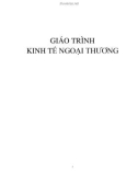 GIÁO TRÌNH MÔN KINH TẾ NGOẠI THƯƠNG