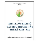 Giáo trình Khái lược lịch sử văn học phương Tây thế kỷ XVII - XIX: Phần 1