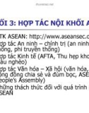 Hợp tác nội khối ASEAN