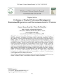 Đánh giá sự phát triển chuyên môn của giáo viên phổ thông: Kinh nghiệm thế giới và vận dụng cho Việt Nam