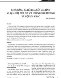 Chức năng xã hội hoá của gia đình và quan hệ của nó với những môi trường xã hội hoá khác