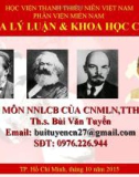 Bài giảng Những vấn đề cơ bản của chủ nghĩa Mác-Lênin, tư tưởng Hồ Chí Minh - Bài 5: Sứ mệnh lịch sử toàn thế giới của giai cấp công nhân