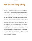 Báo chí với công chúng