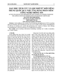 Dạy học tích cực và ghi nhớ từ mới tiếng Trung Quốc qua việc ứng dụng phần mềm công nghệ thông tin