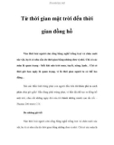 Từ thời gian mặt trời đến thời gian đồng hồ