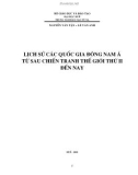 Giáo trình Lịch sử các quốc gia Đông Nam Á từ sau chiến tranh thế giới thứ II đến nay: Phần 1 - Nguyễn Văn Tận, Lê Văn Anh