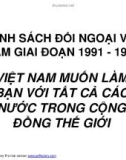 Chính sách đối ngoại Việt Nam Giai đoạn 1991-1995