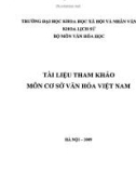 Tàu liệu tham khảo Cơ sở văn hóa Việt Nam