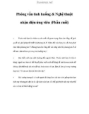 Phỏng vấn tình huống & Nghệ thuật nhận diện ứng viên (Phần cuối)