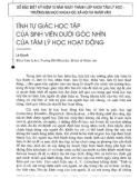 Tính tự giác học tập của sinh viên dưới góc nhìn của tâm lý học hoạt động - Lê Khanh