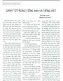 Danh từ trong tiếng Anh và tiếng Việt