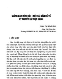 Giảng dạy môn nói - Một vài vấn đề về lý thuyết và thực hành