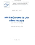 Mô tả nội dung tài liệu bằng từ khóa - Phan Huy Quế