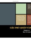 Bài giảng: Các phổ quát văn hoá