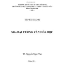 Tập bài giảng môn Đại cương Văn hóa học - TS. Nguyễn Ngọc Thơ