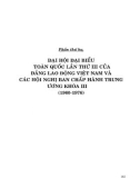 Cuộc đấu tranh giải phóng dân tộc, thống nhất đất nước và những nghệ thuật lãnh đạo của Đảng: Phần 2