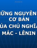 Bài giảng Những nguyên lý cơ bản của Chủ nghĩa Mác-Lênin: Bài giới thiệu - ThS. Nguyễn Thị Huệ