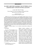 Is a red card for learners' use of their L1 in L2 lessons fair? A sociocultural account