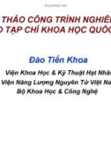 Soạn thảo công trình nghiên cứu cho tạp chí khoa học quốc tế