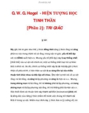 G. W. G. Hegel - HIỆN TƯỢNG HỌC TINH THẦN [Phần 2]: TRI GIÁC_3