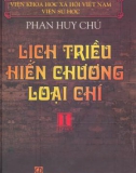 Hiến chương loại chí Lịch triều (Tập 1): Phần 1