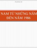 VIỆT NAM TỪ NHỮNG NĂM 1975 ĐẾN NĂM 1986