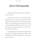 Thái sư Trần Quang Khải