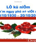 BÀI THUYẾT TRÌNH LỄ KỶ NIỆM 82 NĂM NGÀY PHỤ NỮ VIỆT NAM 20/10/1930 - 20/10/2012