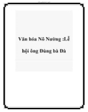 Văn hóa Nõ Nường : Lễ hội ông Đùng bà Đà