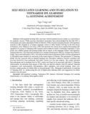 Self-regulated learning and its relation to Vietnamese EFL learners' L2 listening achievement