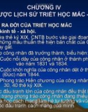 CHƯƠNG IVKHÁI LƯỢC LỊCH SỬ TRIẾT HỌC MÁC – LÊNIN