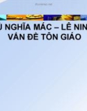 Bài giảng Chủ nghĩa Mác – Lênin về vấn đề tôn giáo