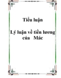 Lý luận tiền lương của Mác