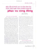 Bảo tồn và phát huy di sản văn hóa Phật giáo Nam tông Khmer Nam bộ phục vụ cộng đồng