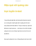 Hiệu quả cùng với quảng cáo trực tuyến in-text