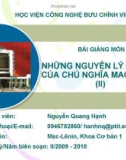 Bài giảng: Những nguyện lý cơ bản của chủ nghĩa Mac - Lênin (II)