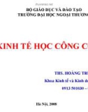 Bài giảng kinh tế học công cộng - Chương 1