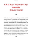 G. W. G. Hegel - HIỆN TƯỢNG HỌC TINH THẦN [Phần 2]: TRI GIÁC_4