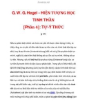 G. W. G. Hegel - HIỆN TƯỢNG HỌC TINH THẦN [Phần 4]: TỰ-Ý THỨC_2