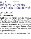 Những quy luật cơ bản của phép biện chứng duy vật