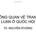 Bài giảng Tổng quan về tranh luận ở Quốc hội - TS. Nguyễn Sĩ Dũng